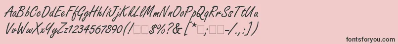 FreestyleScriptLt-Schriftart – Schwarze Schriften auf rosa Hintergrund