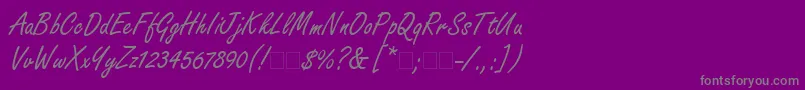 Шрифт FreestyleScriptLt – серые шрифты на фиолетовом фоне