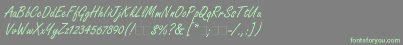 Шрифт FreestyleScriptLt – зелёные шрифты на сером фоне