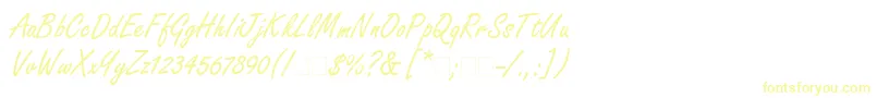 FreestyleScriptLt-Schriftart – Gelbe Schriften