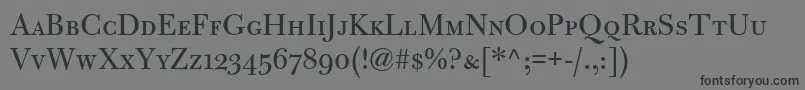 BulmerMtRegularSc Font – Black Fonts on Gray Background