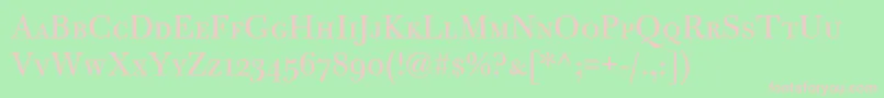 BulmerMtRegularSc Font – Pink Fonts on Green Background