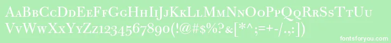 BulmerMtRegularSc Font – White Fonts on Green Background