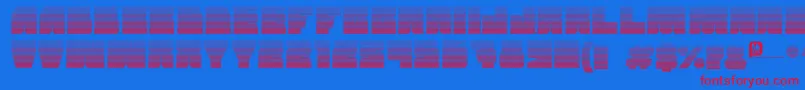Grandnover2 Font – Red Fonts on Blue Background