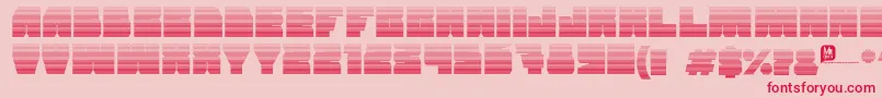 Fonte Grandnover2 – fontes vermelhas em um fundo rosa
