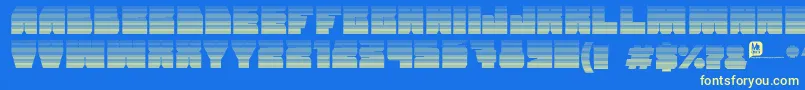 Grandnover2 Font – Yellow Fonts on Blue Background