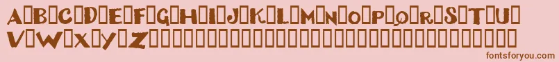 Dizzb Font – Brown Fonts on Pink Background