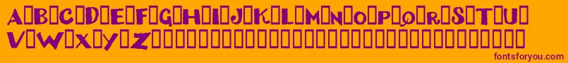 Dizzb Font – Purple Fonts on Orange Background