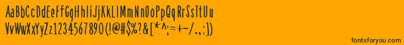 フォントAsSoonAsPossible – 黒い文字のオレンジの背景