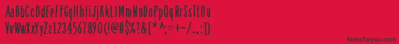 AsSoonAsPossible Font – Black Fonts on Red Background