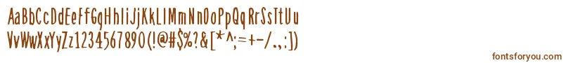 Шрифт AsSoonAsPossible – коричневые шрифты на белом фоне