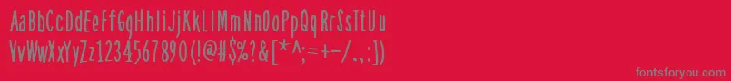 フォントAsSoonAsPossible – 赤い背景に灰色の文字