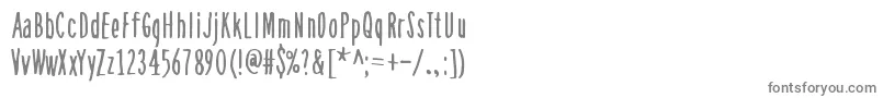 フォントAsSoonAsPossible – 白い背景に灰色の文字