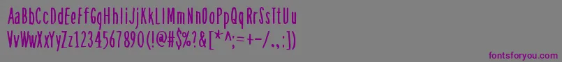 Шрифт AsSoonAsPossible – фиолетовые шрифты на сером фоне