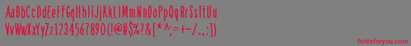 AsSoonAsPossible Font – Red Fonts on Gray Background