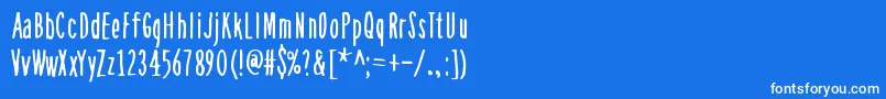 Шрифт AsSoonAsPossible – белые шрифты на синем фоне