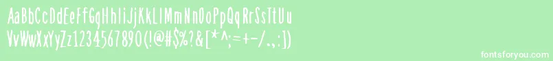 フォントAsSoonAsPossible – 緑の背景に白い文字