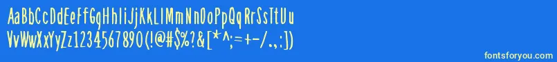フォントAsSoonAsPossible – 黄色の文字、青い背景