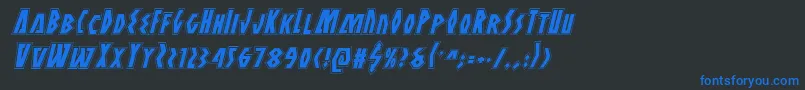 Antikytheraacadital Font – Blue Fonts on Black Background