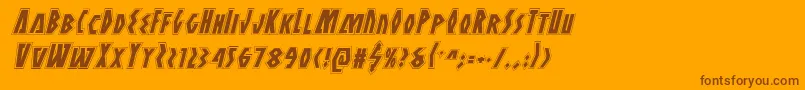 Antikytheraacadital Font – Brown Fonts on Orange Background