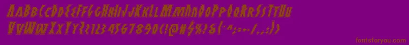 Antikytheraacadital Font – Brown Fonts on Purple Background