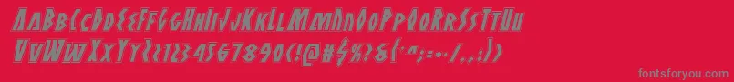 Antikytheraacadital Font – Gray Fonts on Red Background