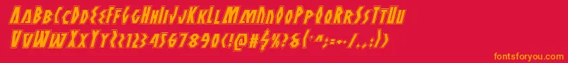 Antikytheraacadital Font – Orange Fonts on Red Background