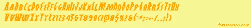 Antikytheraacadital Font – Orange Fonts on Yellow Background