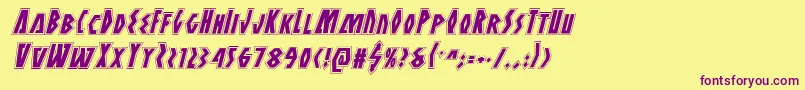 Antikytheraacadital Font – Purple Fonts on Yellow Background