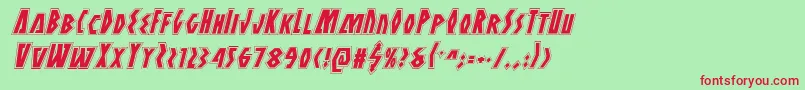 Шрифт Antikytheraacadital – красные шрифты на зелёном фоне