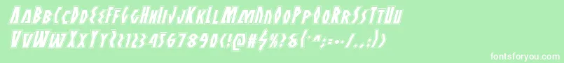 Antikytheraacadital Font – White Fonts on Green Background