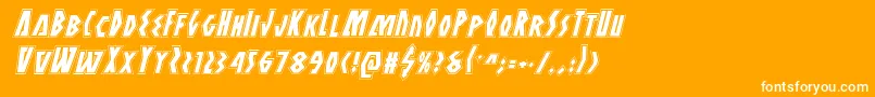 Antikytheraacadital Font – White Fonts on Orange Background