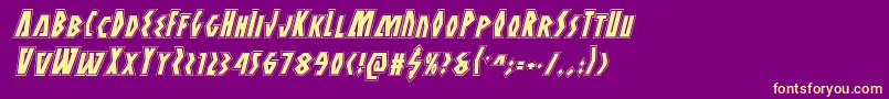 Antikytheraacadital Font – Yellow Fonts on Purple Background