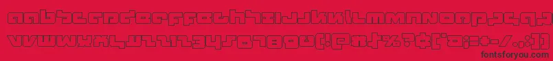 Boomstickout Font – Black Fonts on Red Background