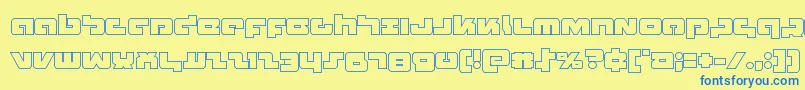 Boomstickout Font – Blue Fonts on Yellow Background