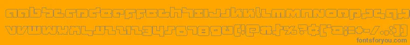 Boomstickout Font – Gray Fonts on Orange Background