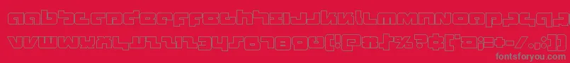 Boomstickout Font – Gray Fonts on Red Background