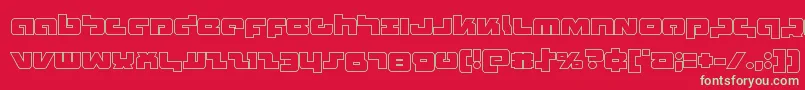 フォントBoomstickout – 赤い背景に緑の文字