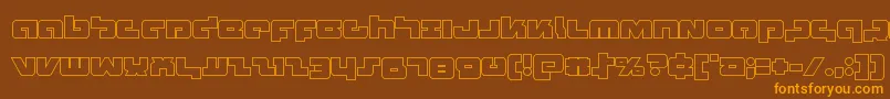 Boomstickout Font – Orange Fonts on Brown Background