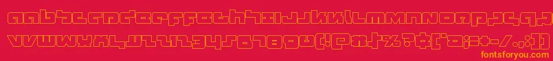 Boomstickout Font – Orange Fonts on Red Background