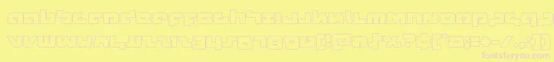 Boomstickout-fontti – vaaleanpunaiset fontit keltaisella taustalla