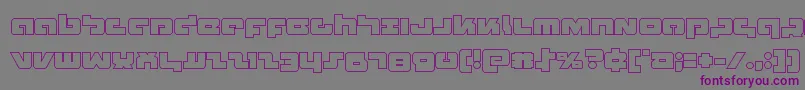フォントBoomstickout – 紫色のフォント、灰色の背景