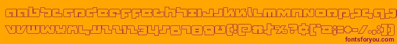 フォントBoomstickout – オレンジの背景に紫のフォント