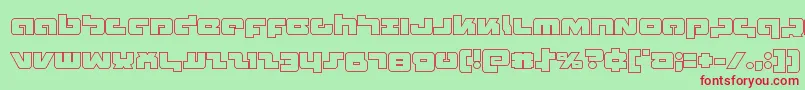 Boomstickout Font – Red Fonts on Green Background