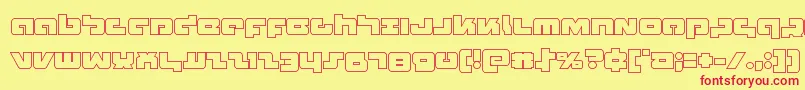 Boomstickout Font – Red Fonts on Yellow Background