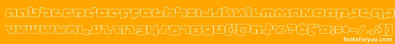 フォントBoomstickout – オレンジの背景に白い文字