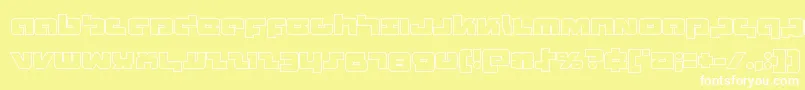 Boomstickout Font – White Fonts on Yellow Background