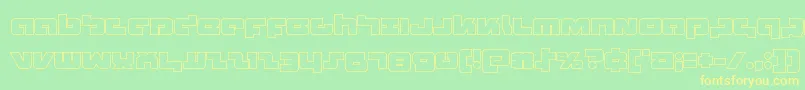 Boomstickout Font – Yellow Fonts on Green Background