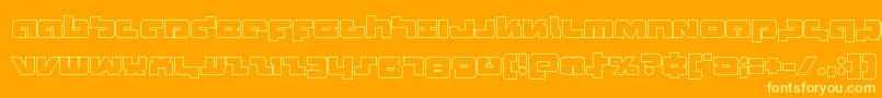 Шрифт Boomstickout – жёлтые шрифты на оранжевом фоне