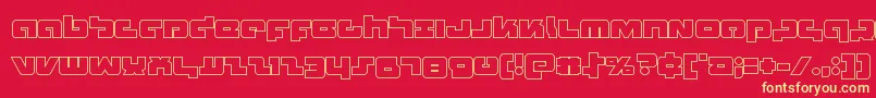 Boomstickout Font – Yellow Fonts on Red Background